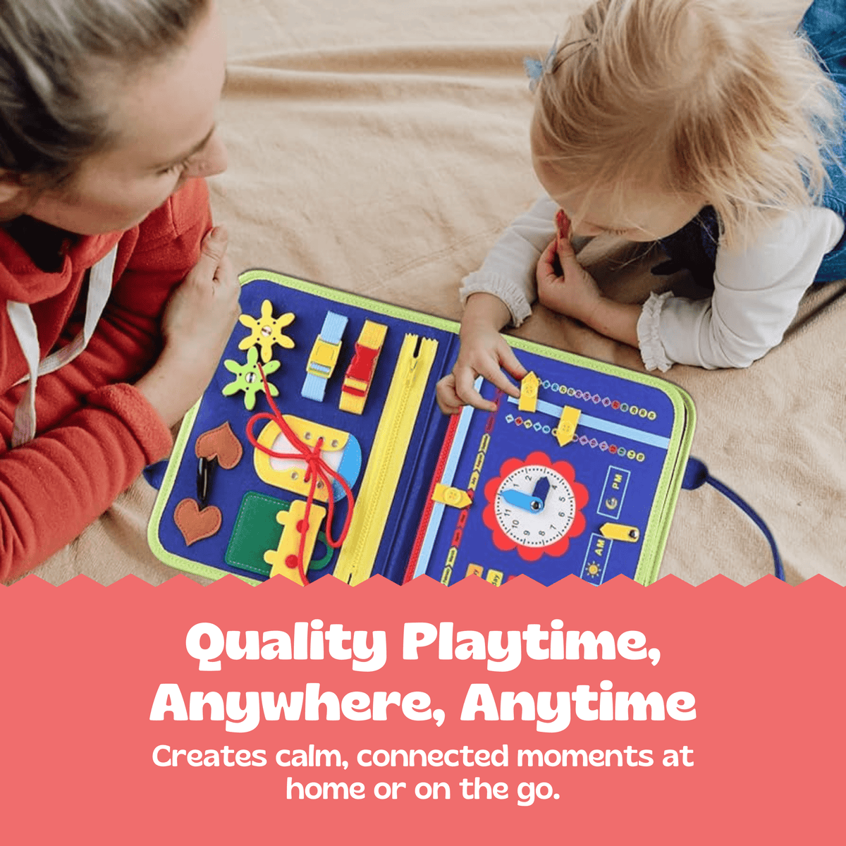 TibaToes™ Montessori Busy Board