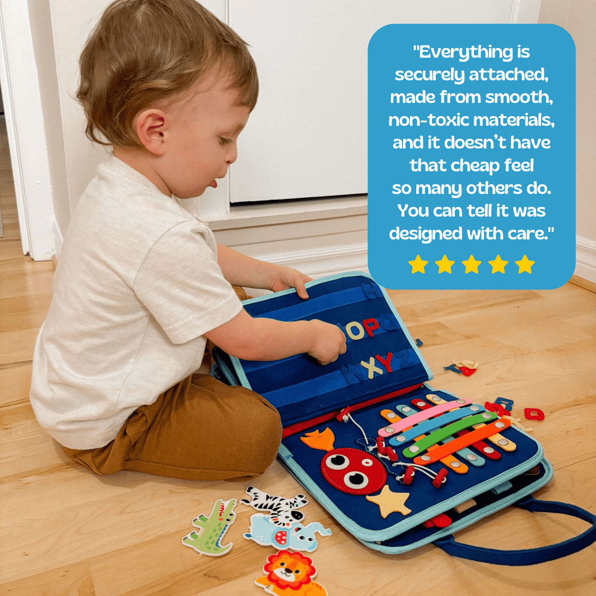 TibaToes™ Montessori Busy Board