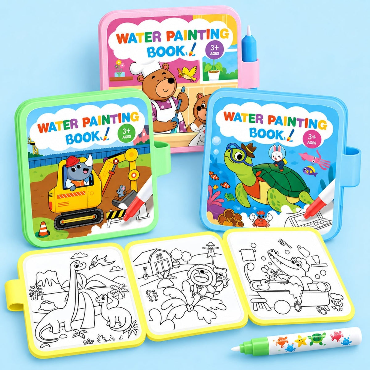 TibaToes MagicSplash Water Coloring Book