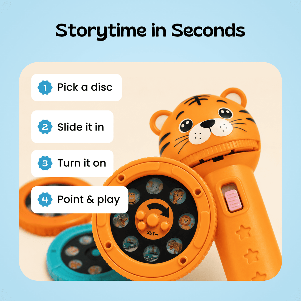 TibaToes Animal Story Projection Flashlight