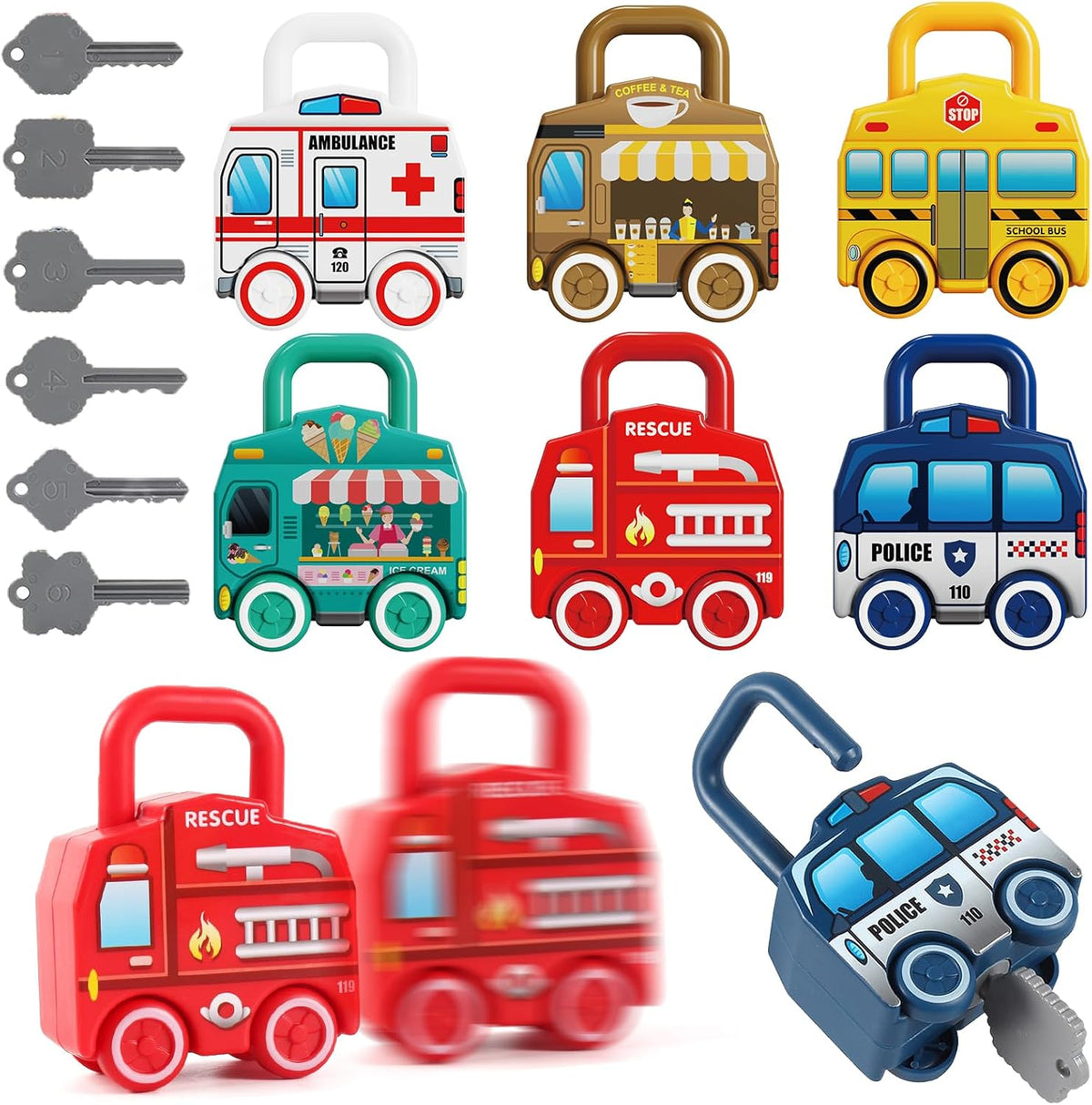 Montessori Car Lock with Key