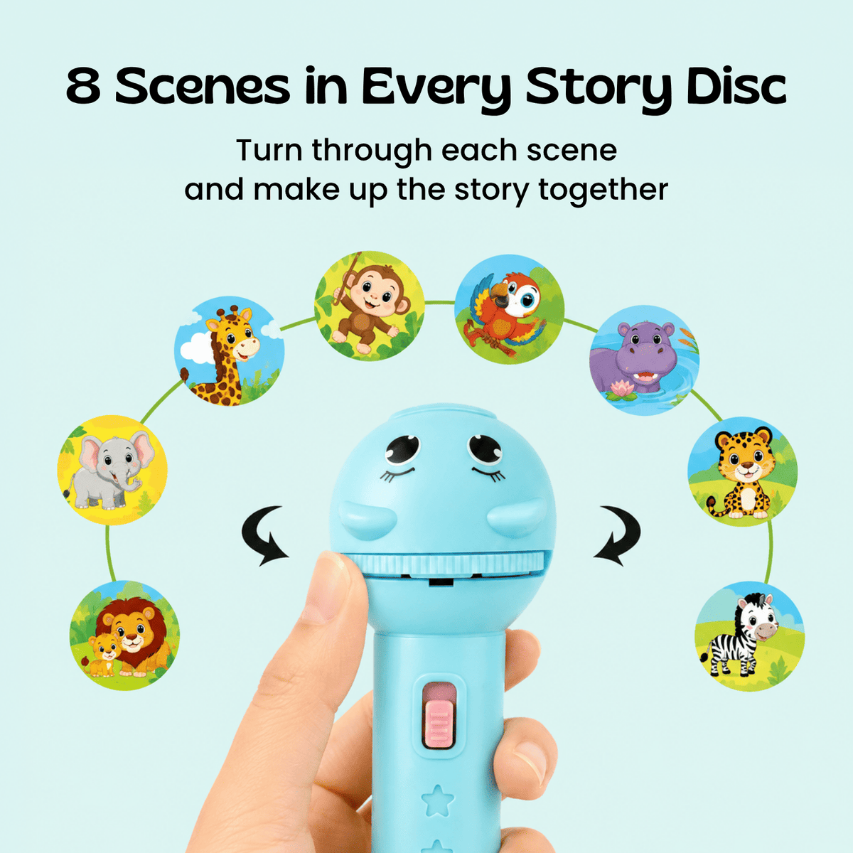 TibaToes™ Animal Story Projection Flashlight