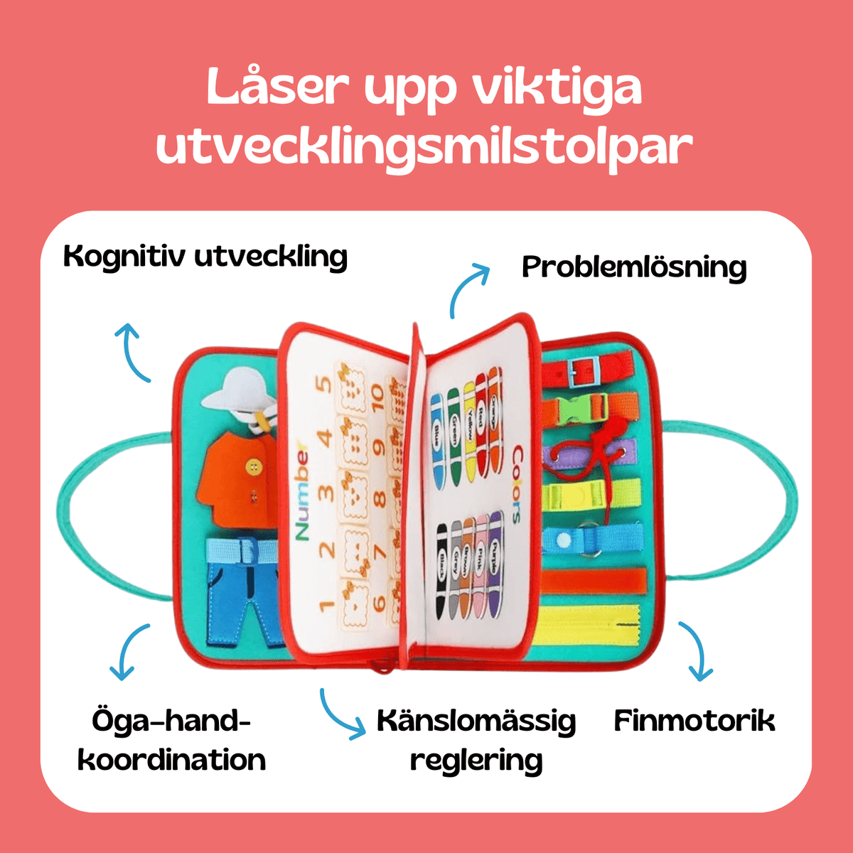 TibaToes™ Montessori-aktivitetsbräda