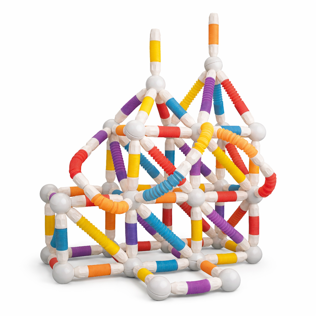 Montessori Magnetic Wand Building Set