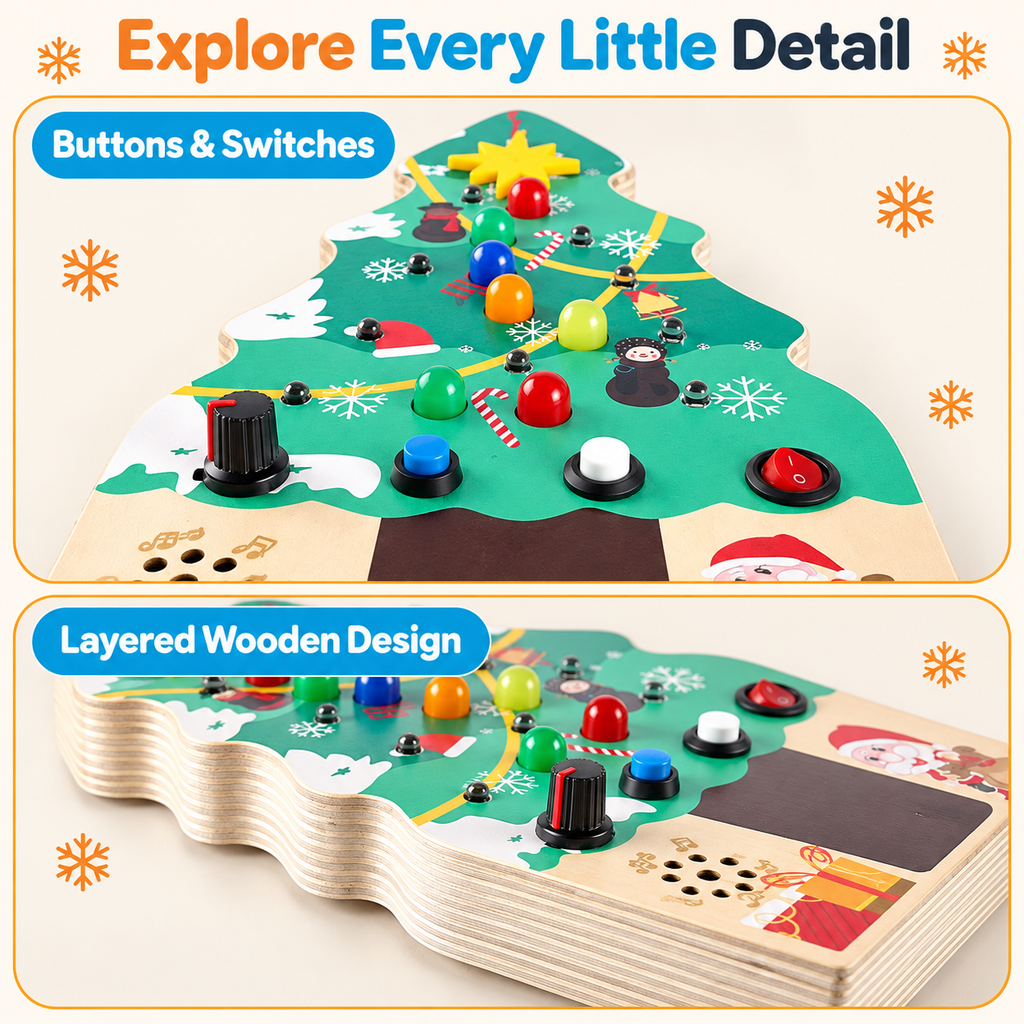 Montessori Wooden LED Christmas Tree