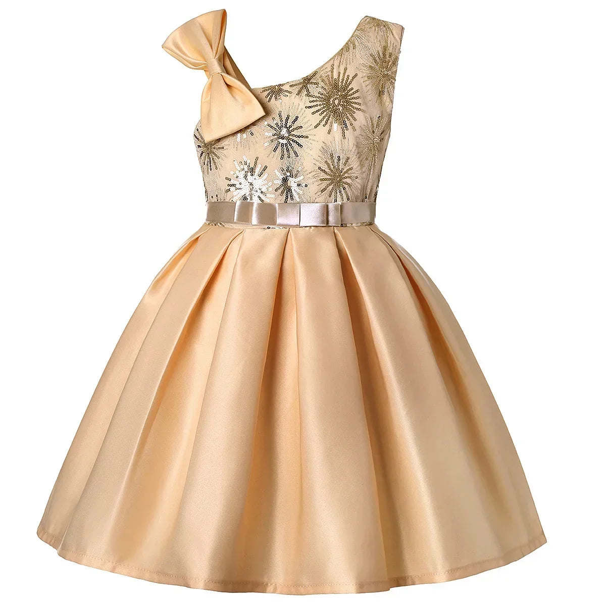 Girl Flower Sequins Christmas Dress