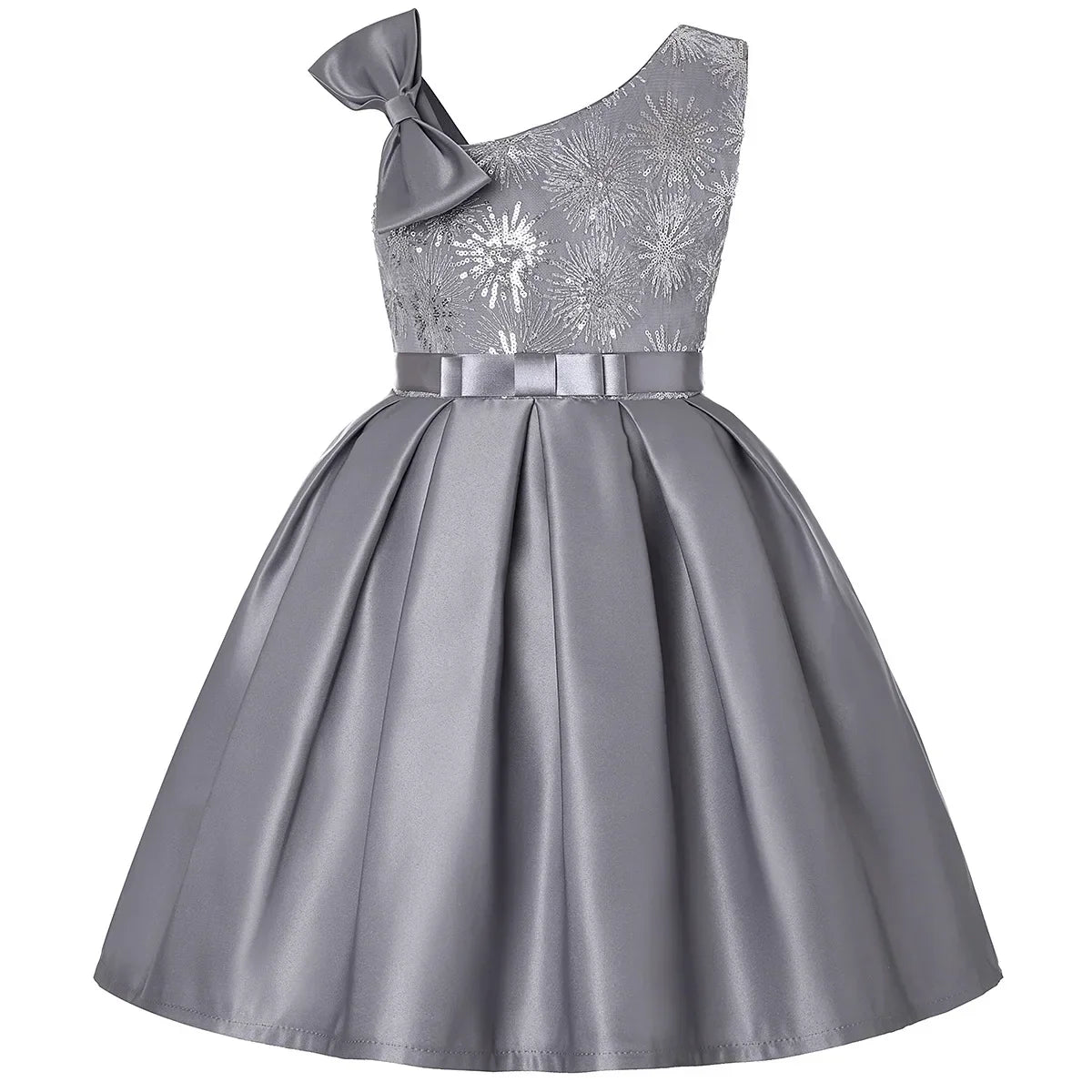 Girl Flower Sequins Christmas Dress