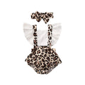 Flower Ruffle Romper Newborn Backless Jumpsuit 2pcs Baby Summer Clothing