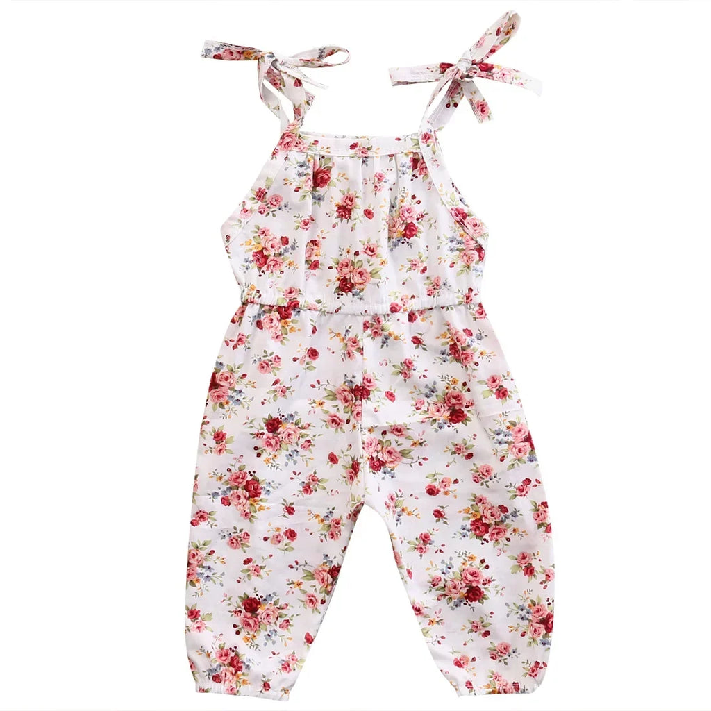 Floral Print Sleeveless Jumpsuit One Piece Outfit