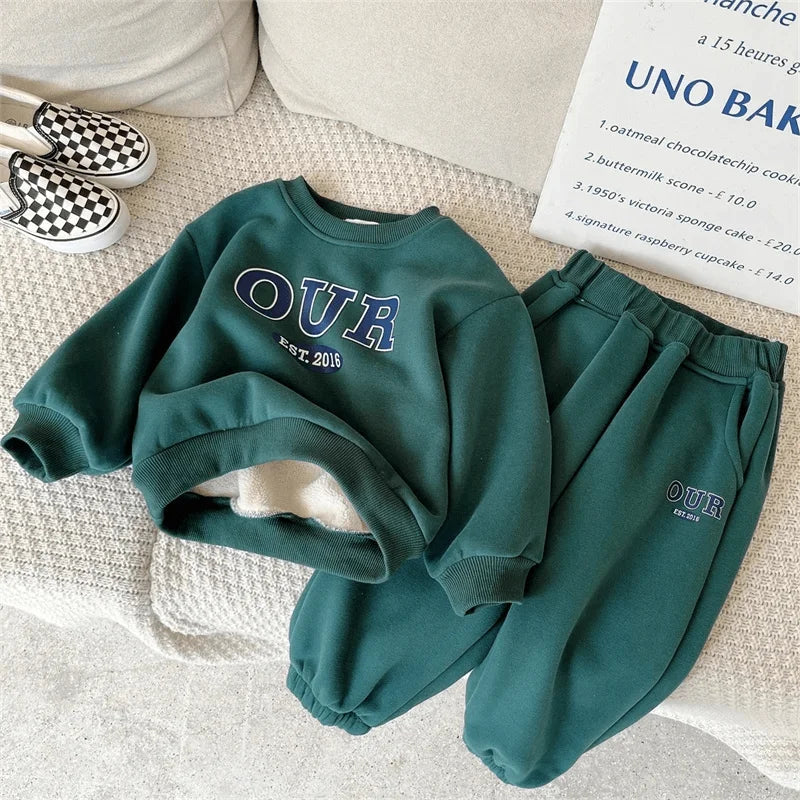 Fleece Inside Clothes Set Hoodie+Pant