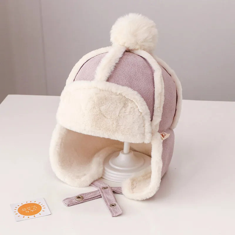 Earflap Fur Baby Hat