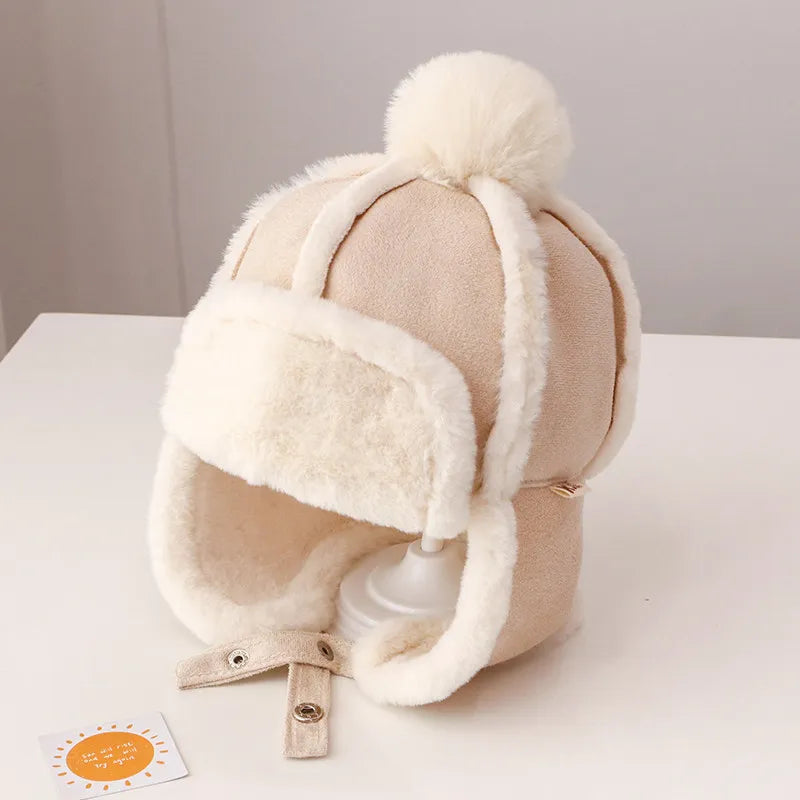 Earflap Fur Baby Hat