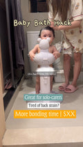 SafeBath™ Standing Baby Bath Stand | Foldable & Back-Saving