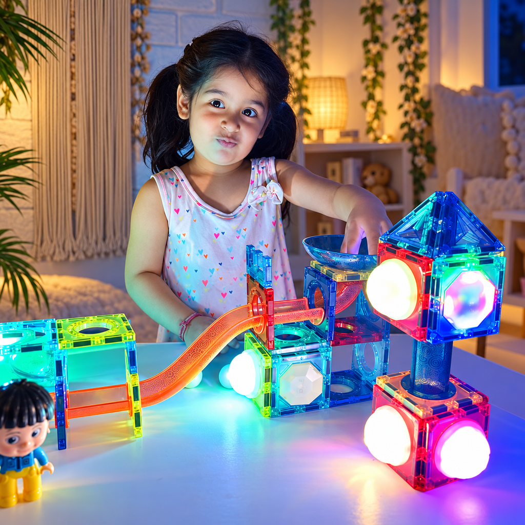 Montessori Glow Magnetic Tiles
