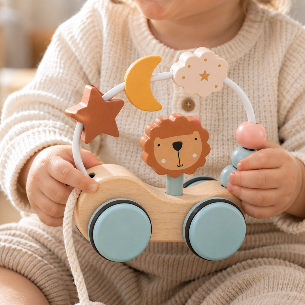 Montessori Lion Pull Car