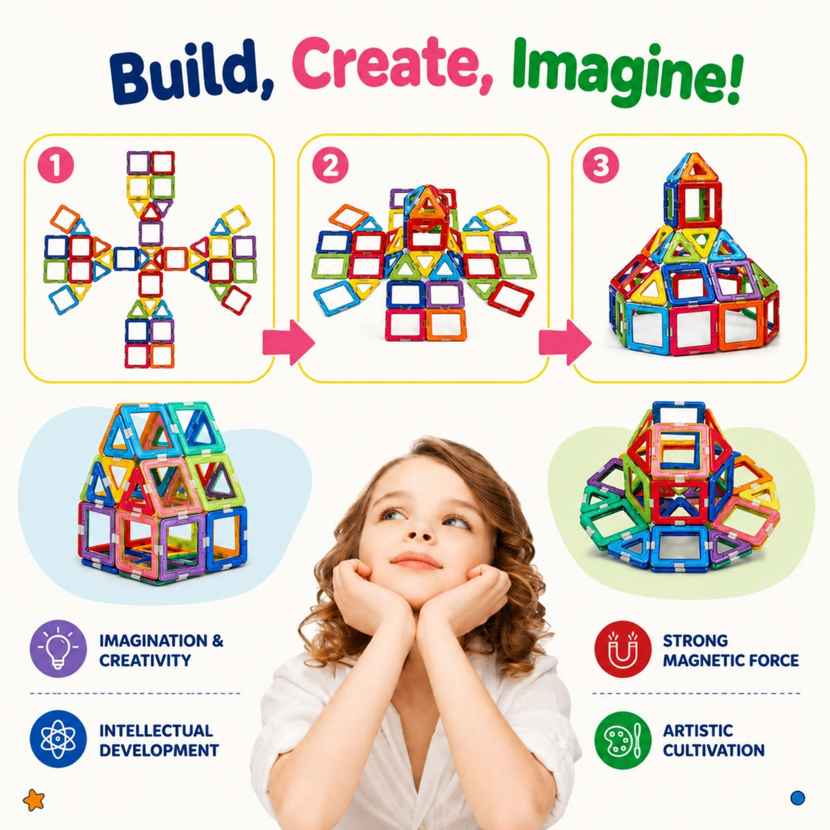 Montessori Magnetic Building Blocks
