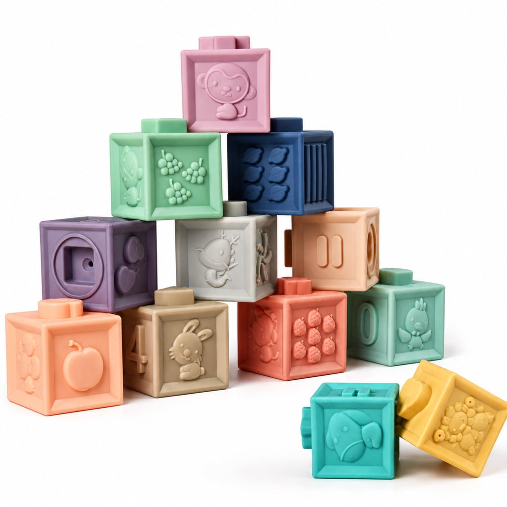 Montessori Squeaky Building Blocks