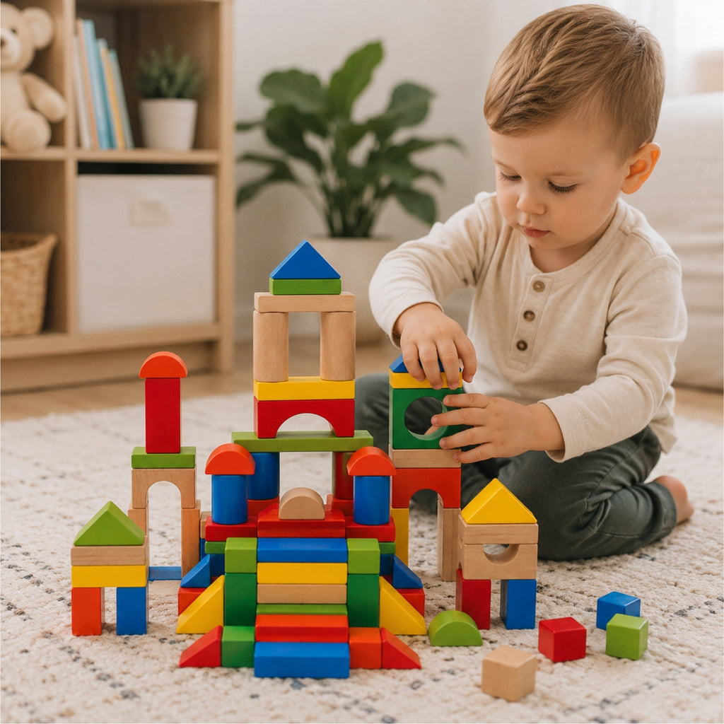 Montessori Wooden Building Blocks