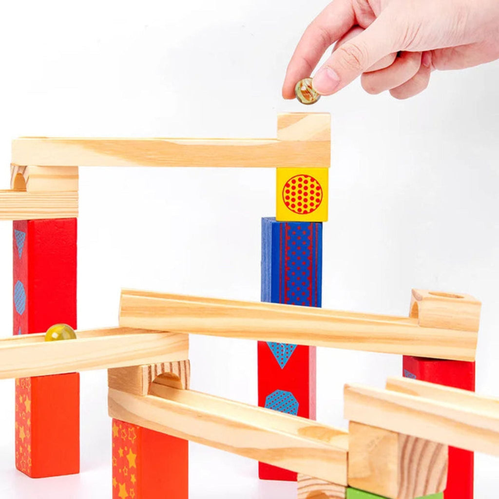Montessori Wooden Marble Run