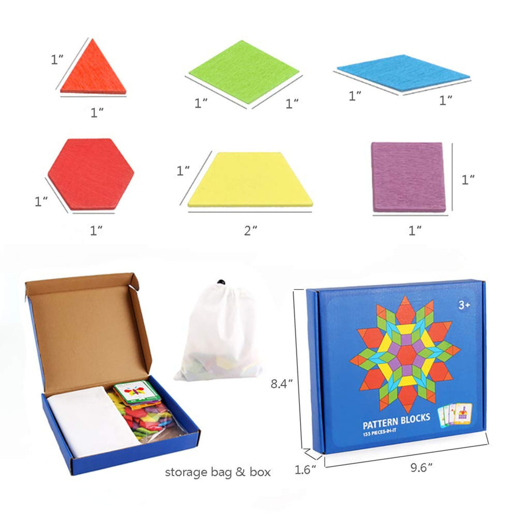 Montessori Wooden Pattern Blocks