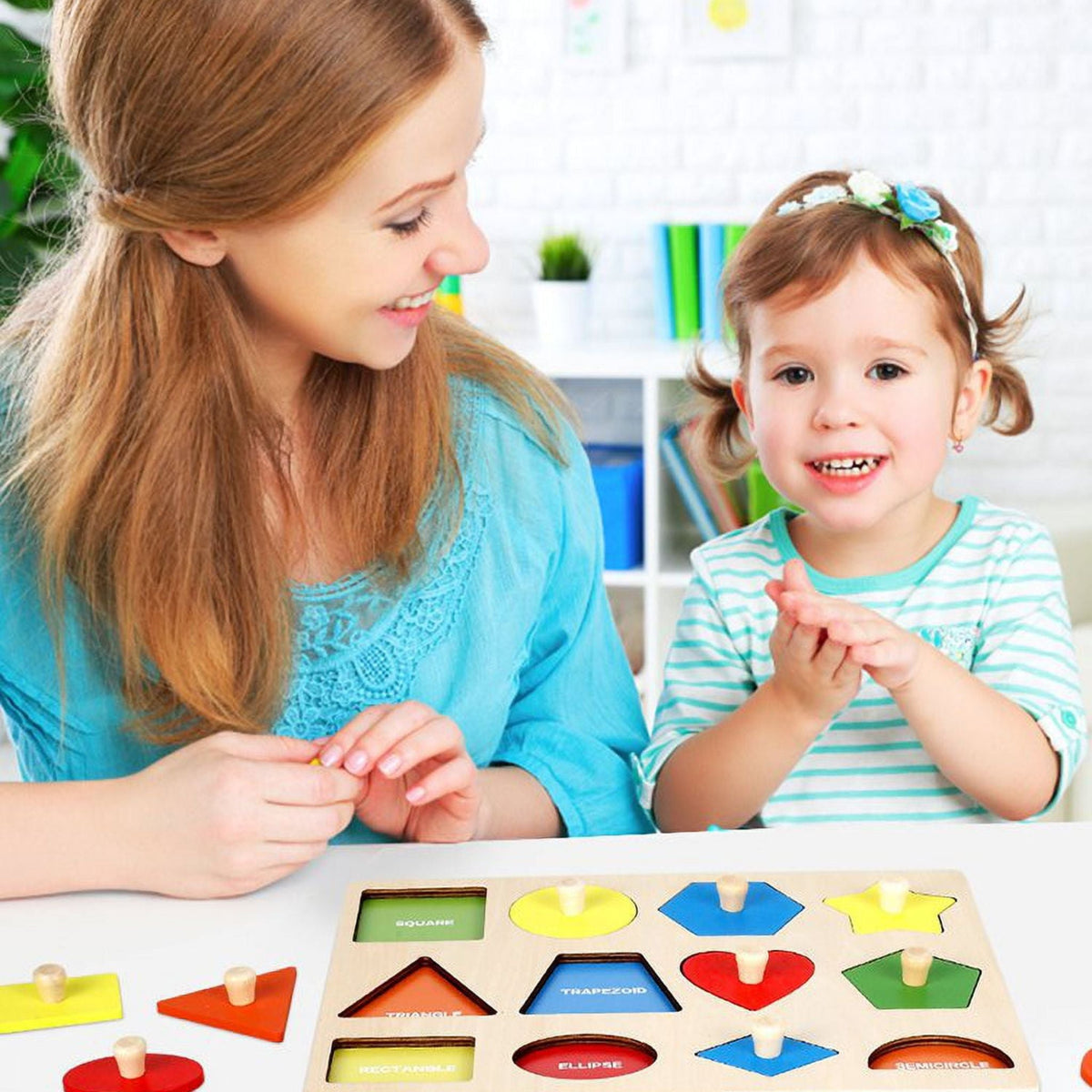 Montessori Wooden Shapes Puzzle