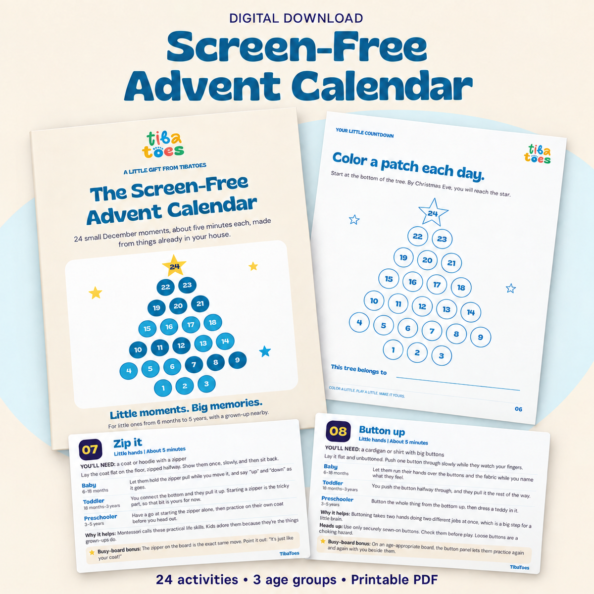 Screen-Free Advent Calendar | Printable PDF
