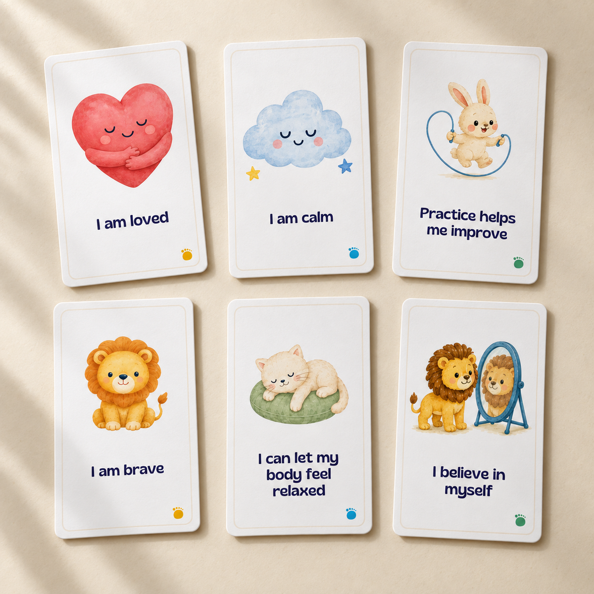 TibaToes Affirmation Cards for Kids