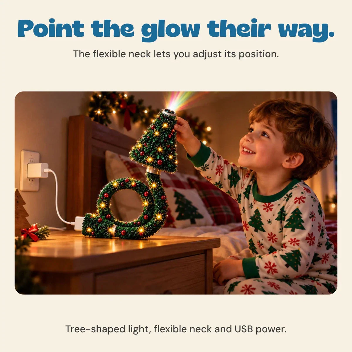 TibaToes™ ChristmasGlow Tree Projector Light