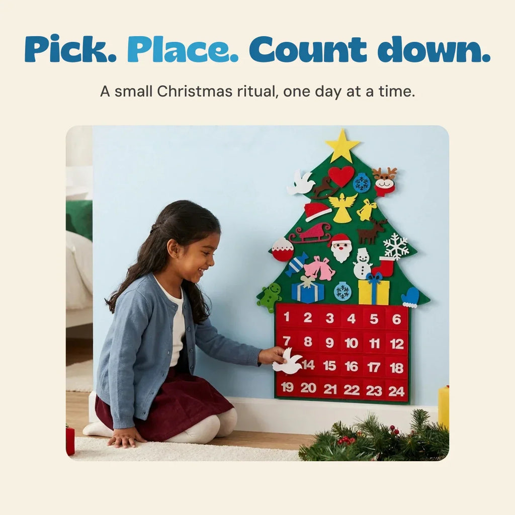 TibaToes™ Felt Christmas Countdown Tree