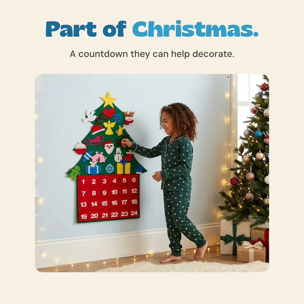 TibaToes™ Felt Christmas Countdown Tree