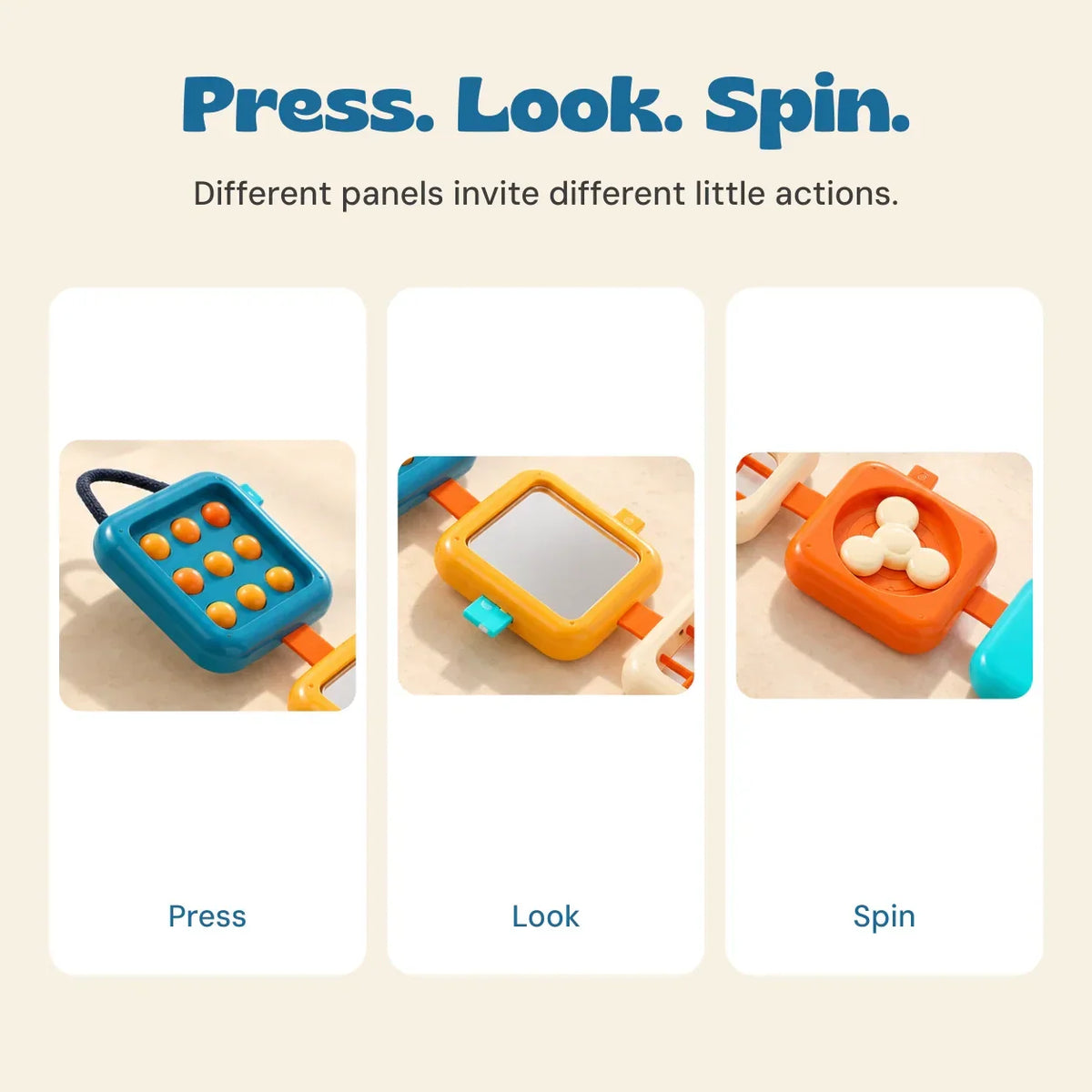 TibaToes™ Montessori Fold & Discover Activity Cube