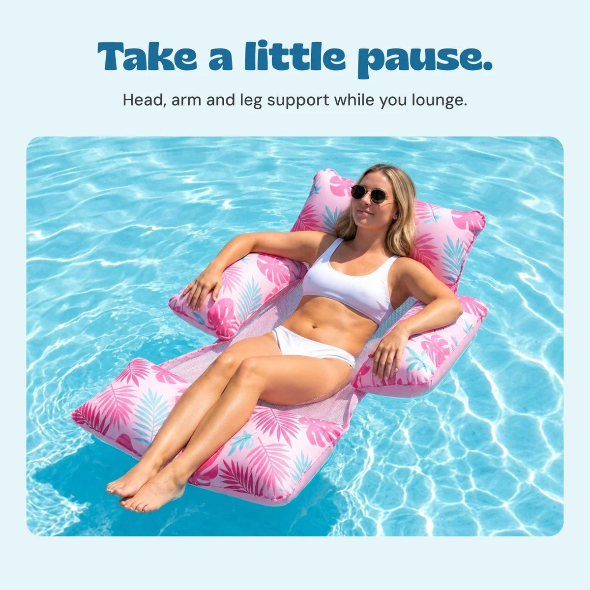 TibaToes™ DriftLeaf Pool Hammock Float