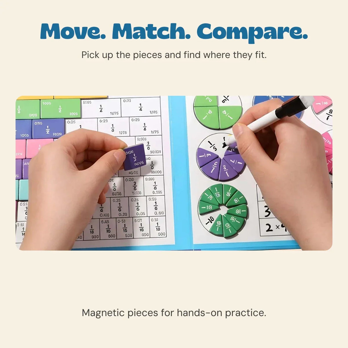 TibaToes™ FractionMaster Magnetic Math Board