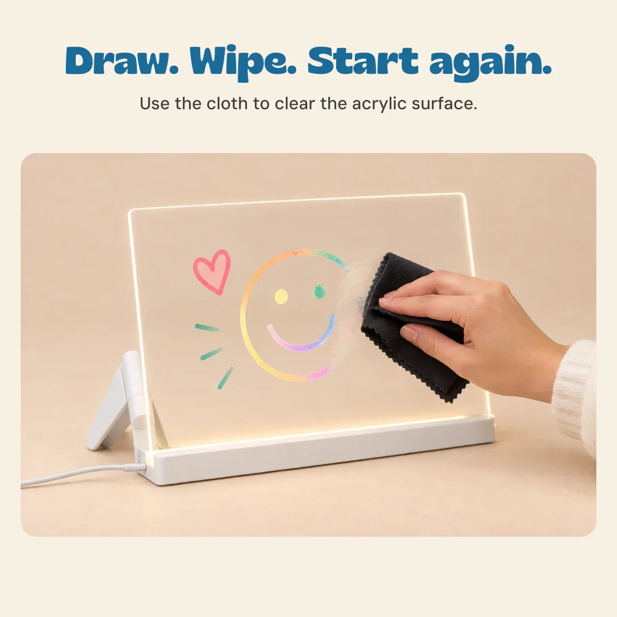 TibaToes™ GlowScribble Light-Up Drawing Board