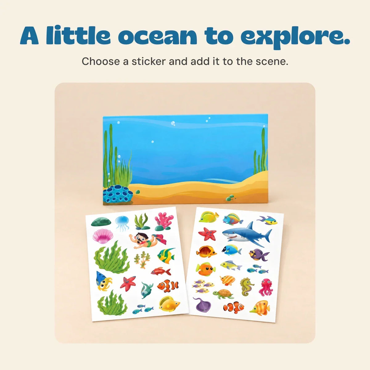 TibaToes™ MiniScene Reusable Sticker Book