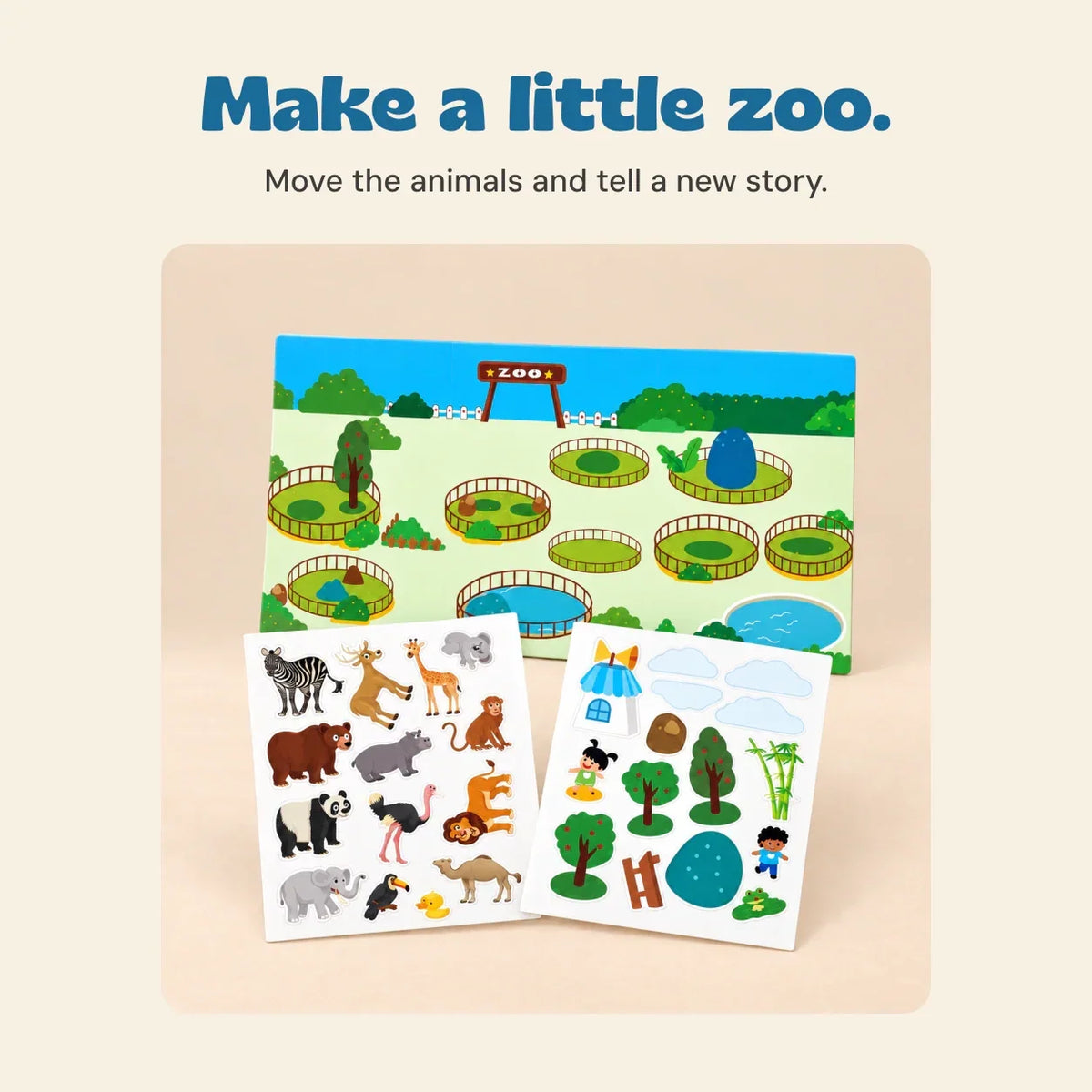 TibaToes™ MiniScene Reusable Sticker Book