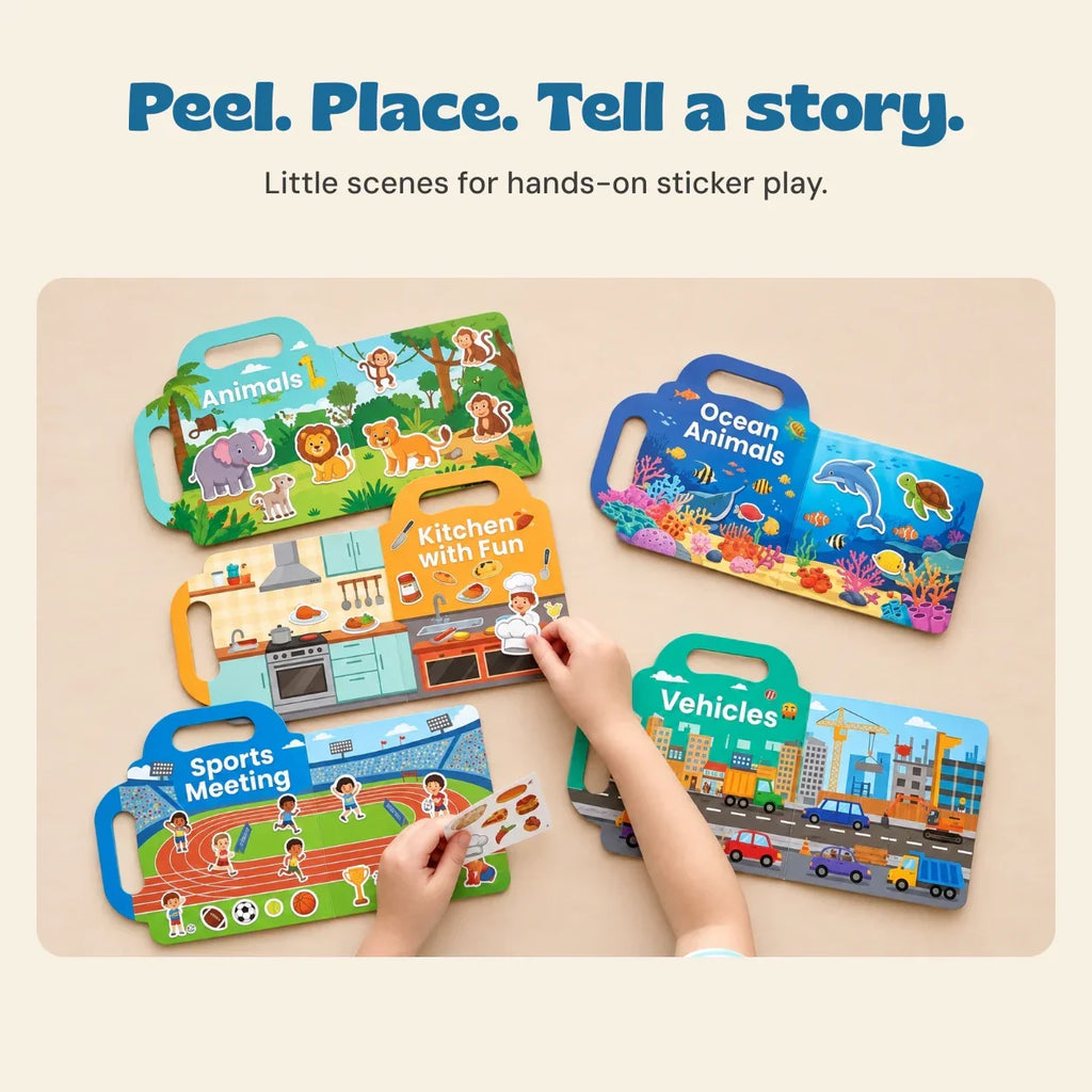 TibaToes™ PuffyScene Reusable Sticker Book