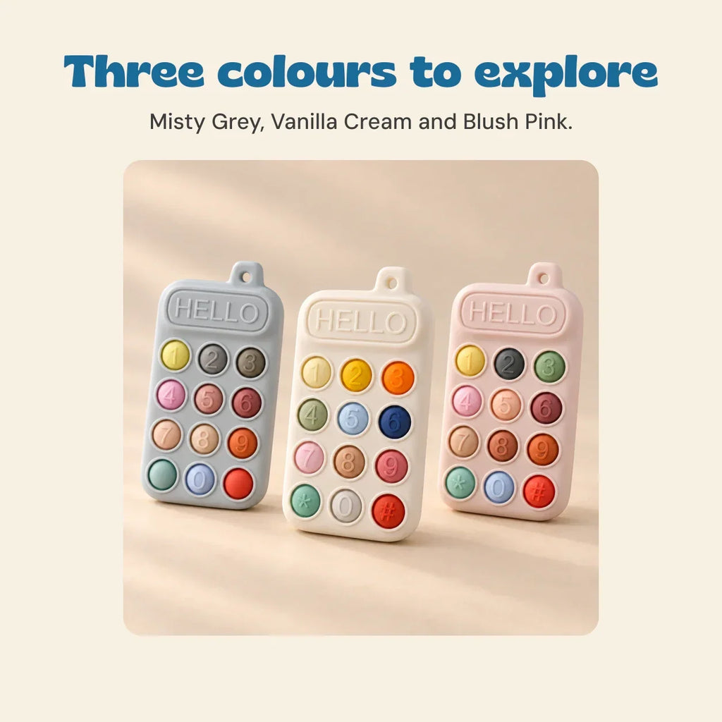 TibaToes™ Click & Calm Silicone Phone Teether