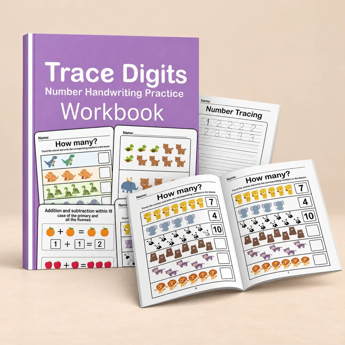 TibaToes™ Count & Trace Math Workbook