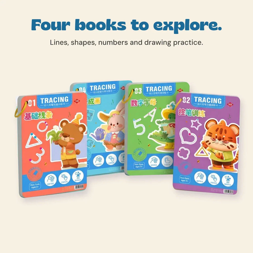 TibaToes™ TraceBuddy Reusable Pen Control Books