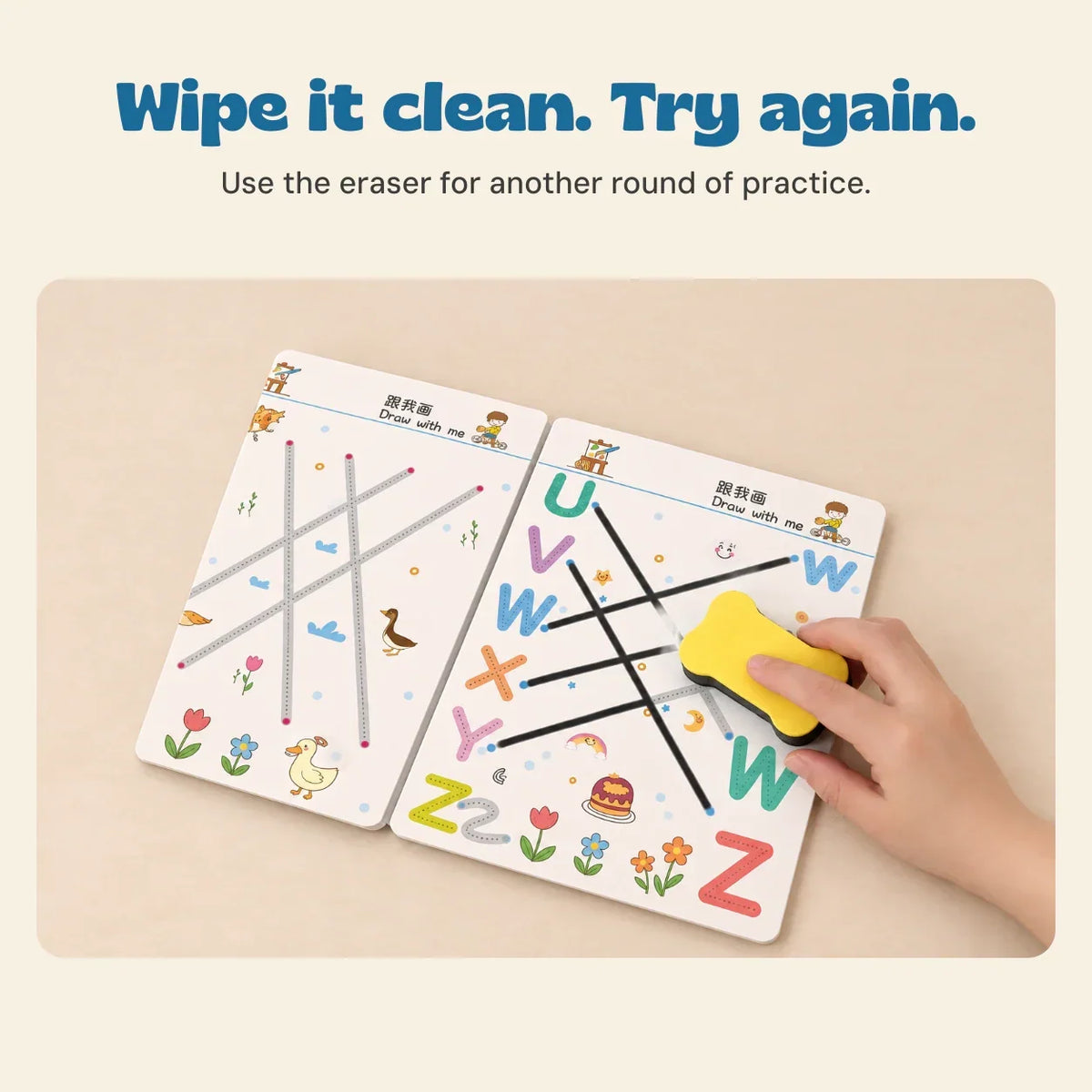 TibaToes™ TraceBuddy Reusable Pen Control Books