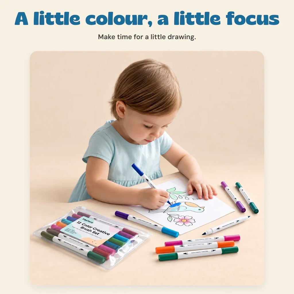TibaToes™ RainbowBrush Dual-Tip Marker Set