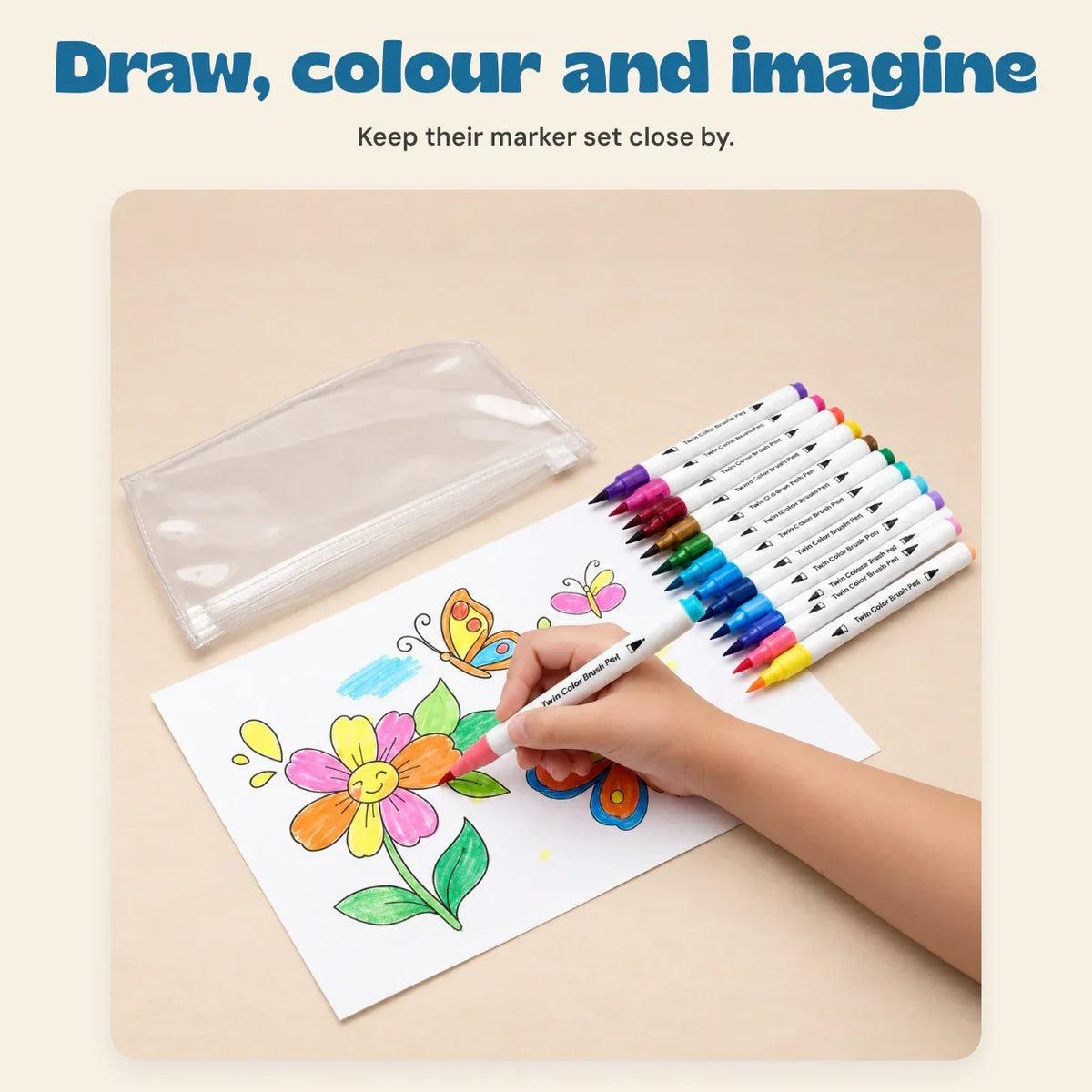TibaToes™ RainbowBrush Dual-Tip Marker Set