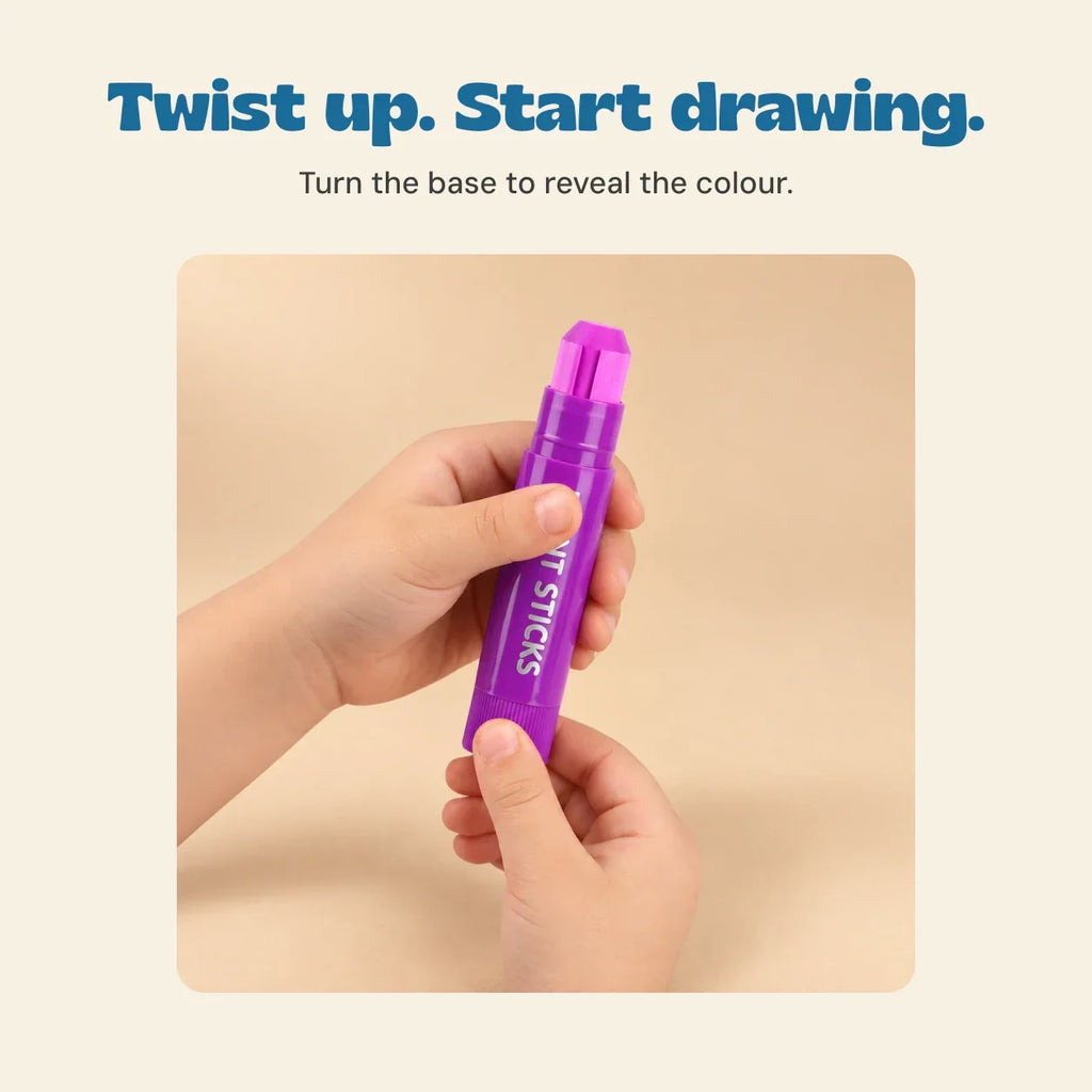 TibaToes™ RainbowGlide Washable Paint Sticks