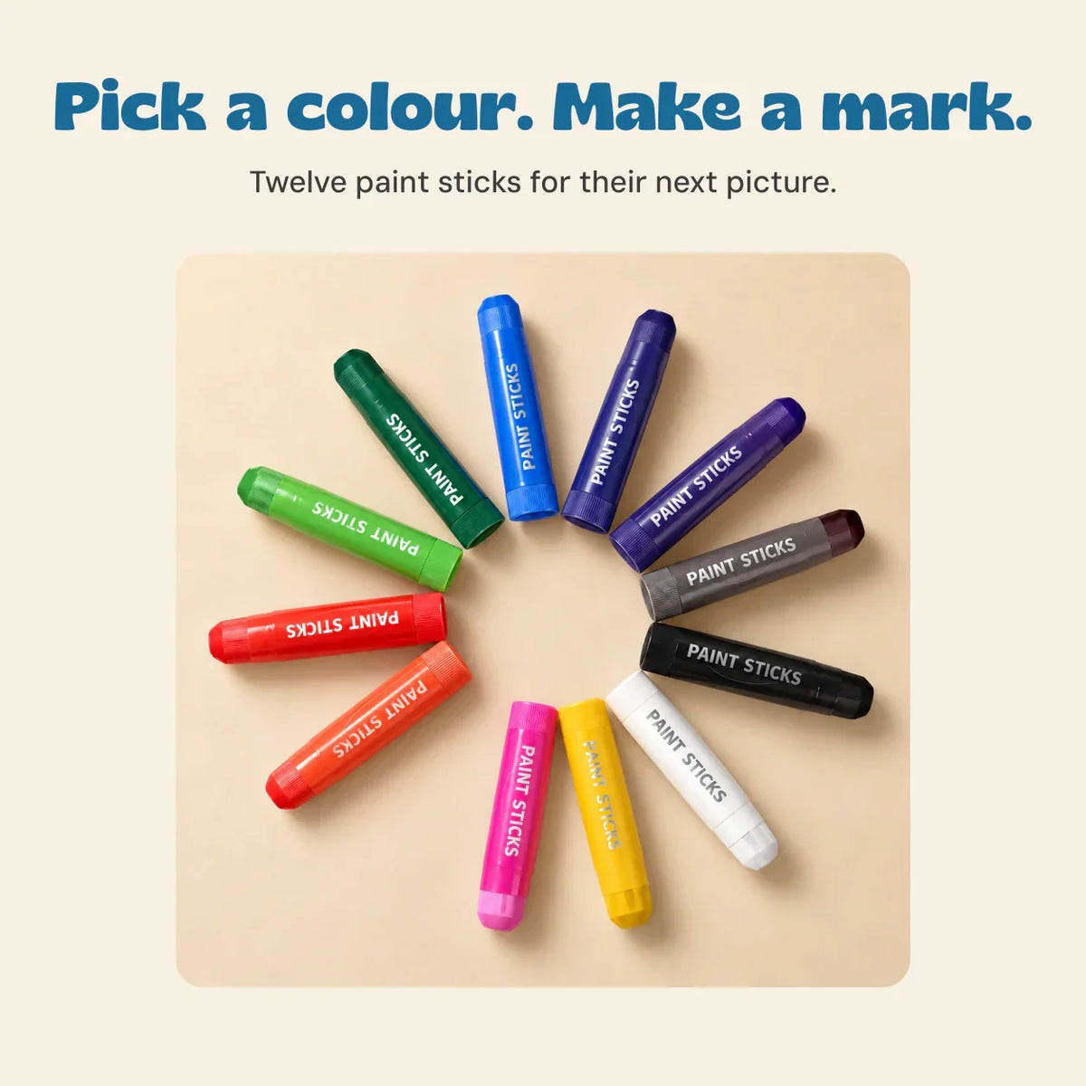 TibaToes™ RainbowGlide Washable Paint Sticks