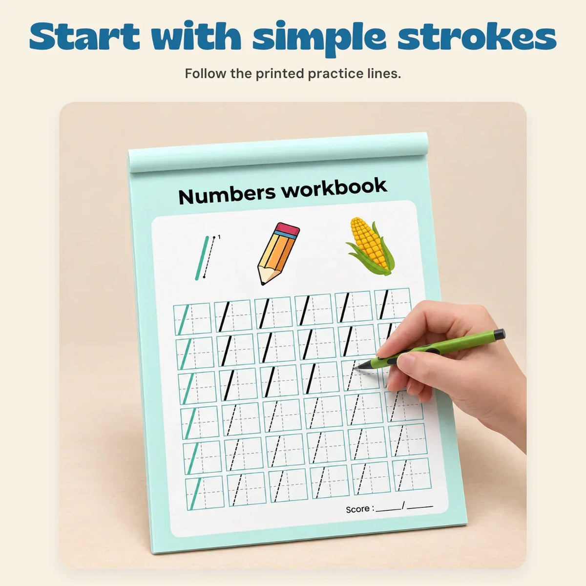 TibaToes™ NumberQuest Tracing Workbook