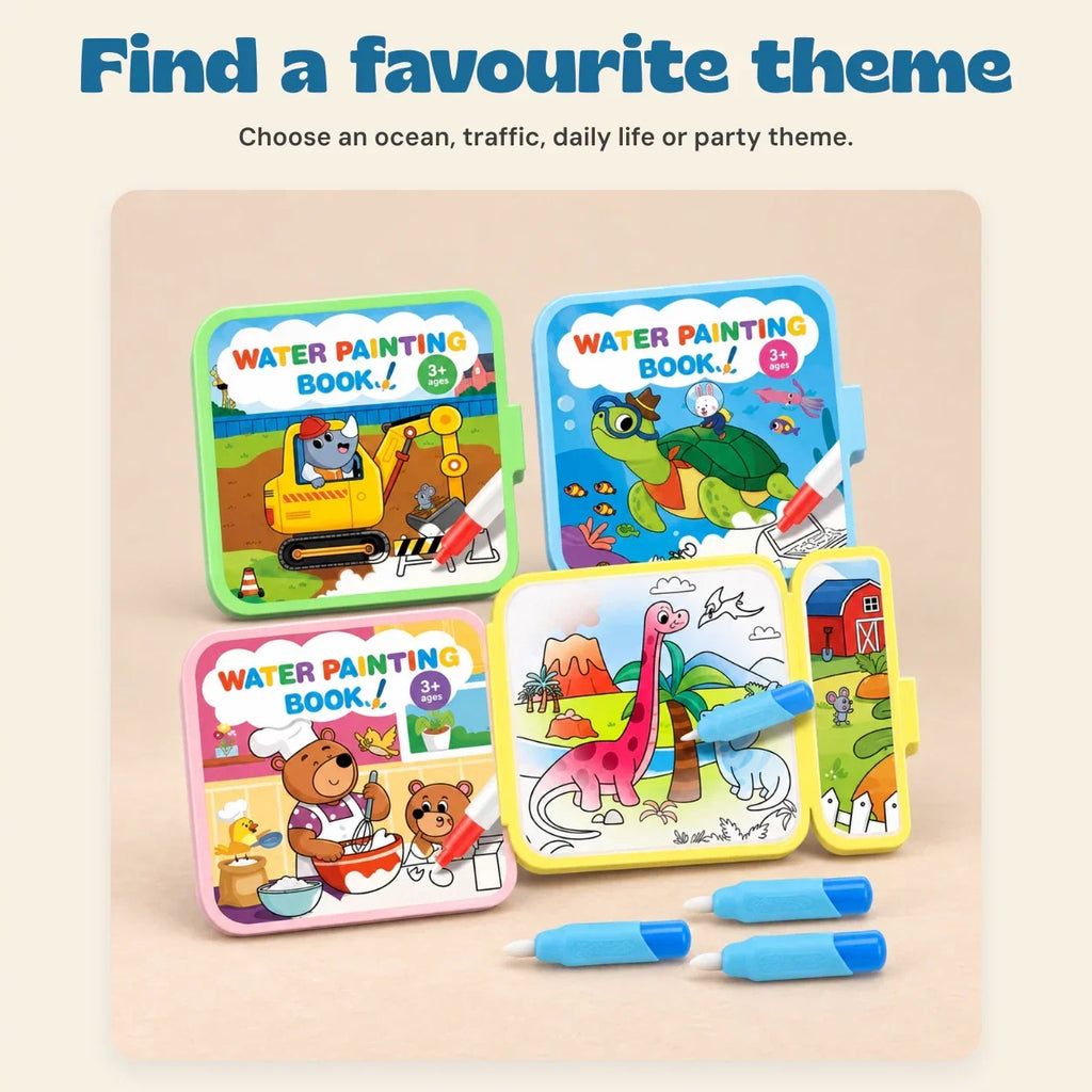 TibaToes™ Reusable Water Painting Book