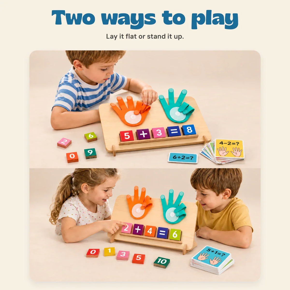 TibaToes™ Wooden Finger Math Counting Board