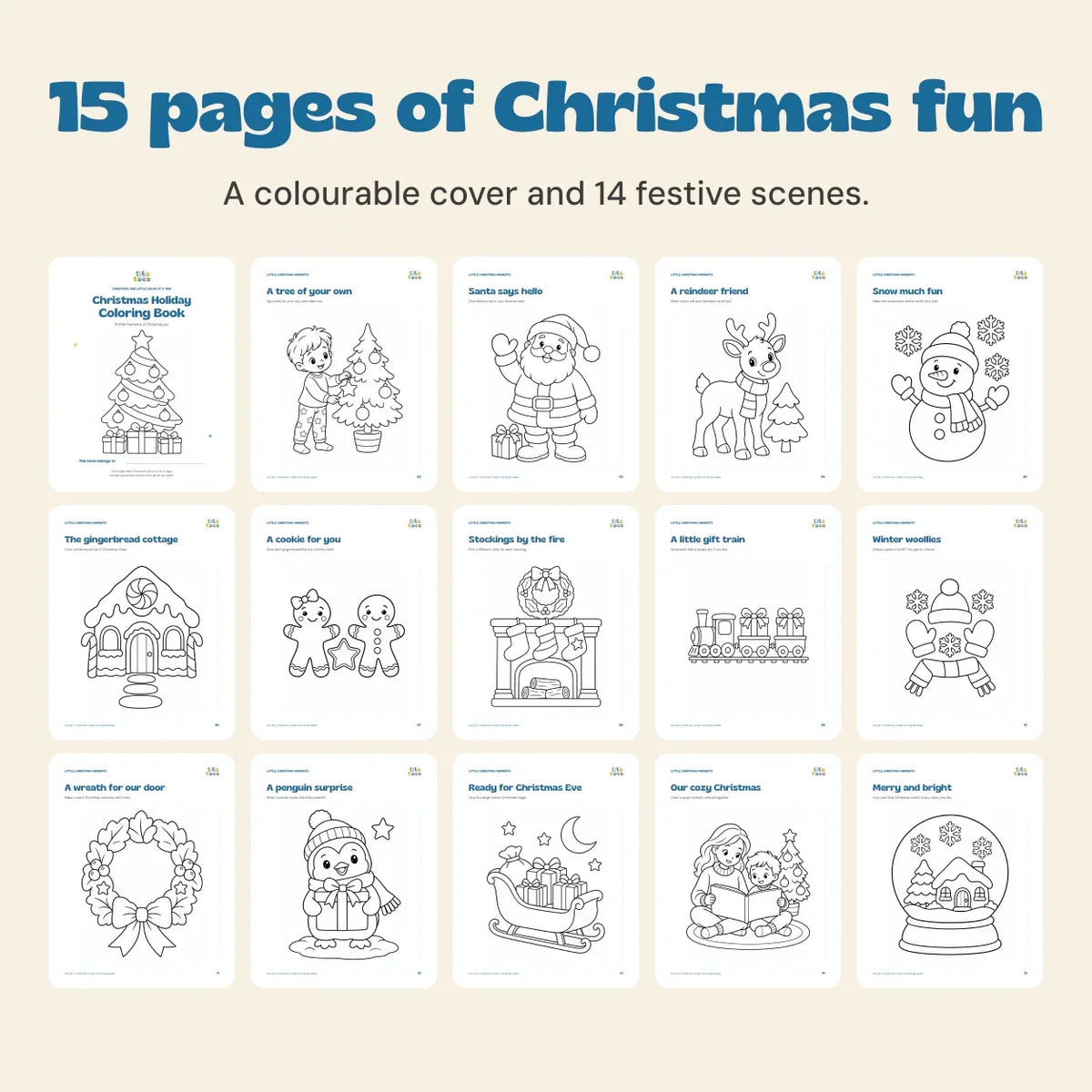 TibaToes™ Christmas Coloring Book