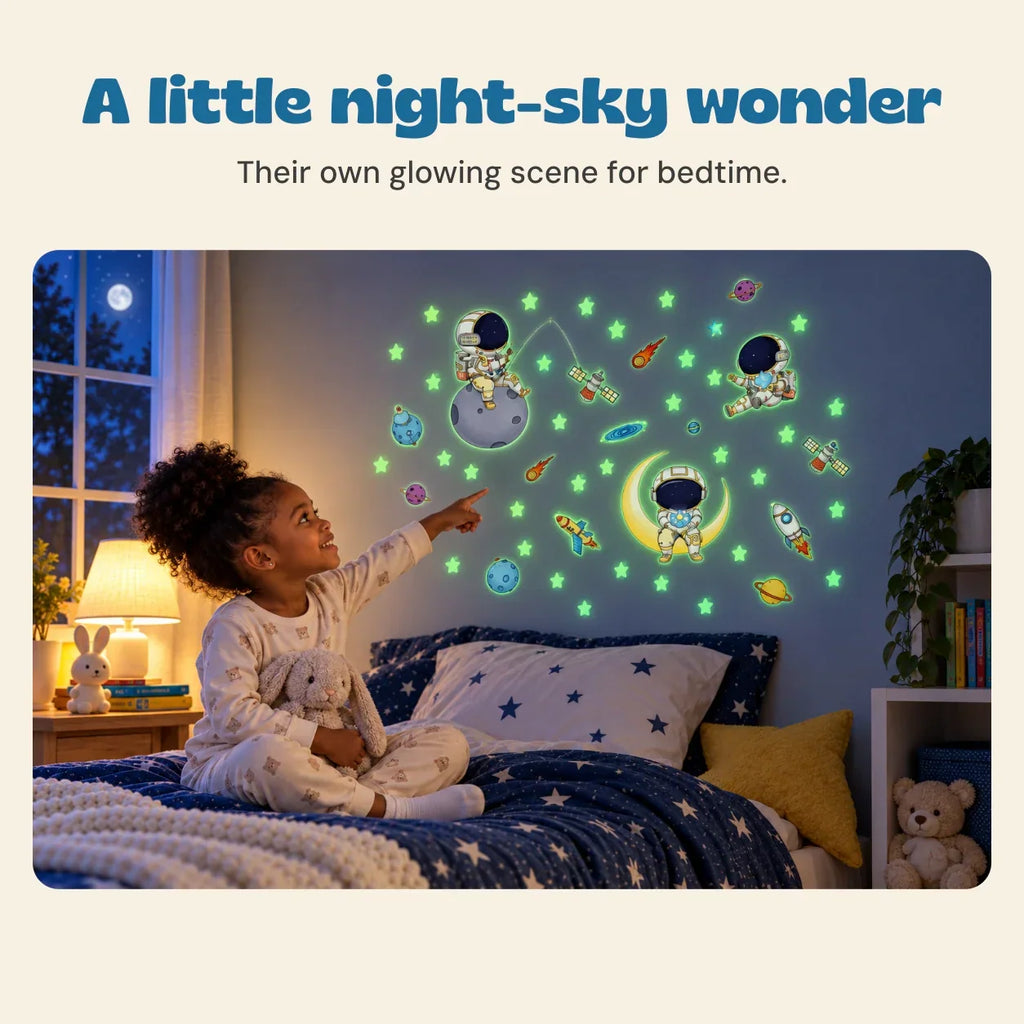 TibaToes™ Astronaut Night Glow Stickers